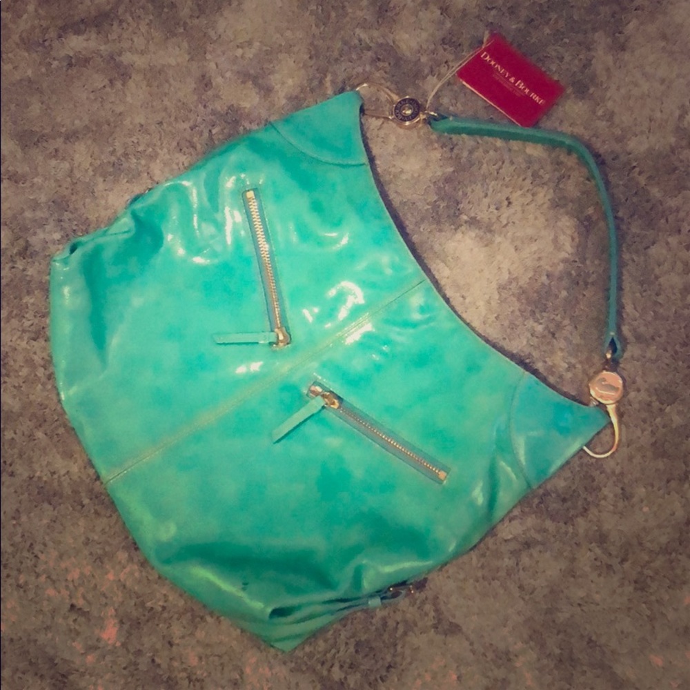 Dooney and Bourke large aqua cinza bag